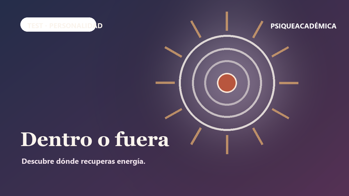 Círculos concéntricos y rayos, ilustración del test Introvertido o extrovertido.