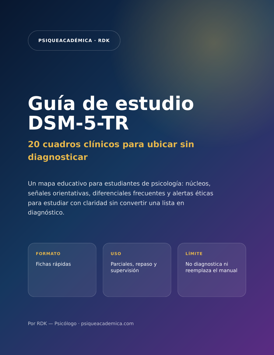Vista previa de la guía DSM-5-TR de PsiqueAcadémica