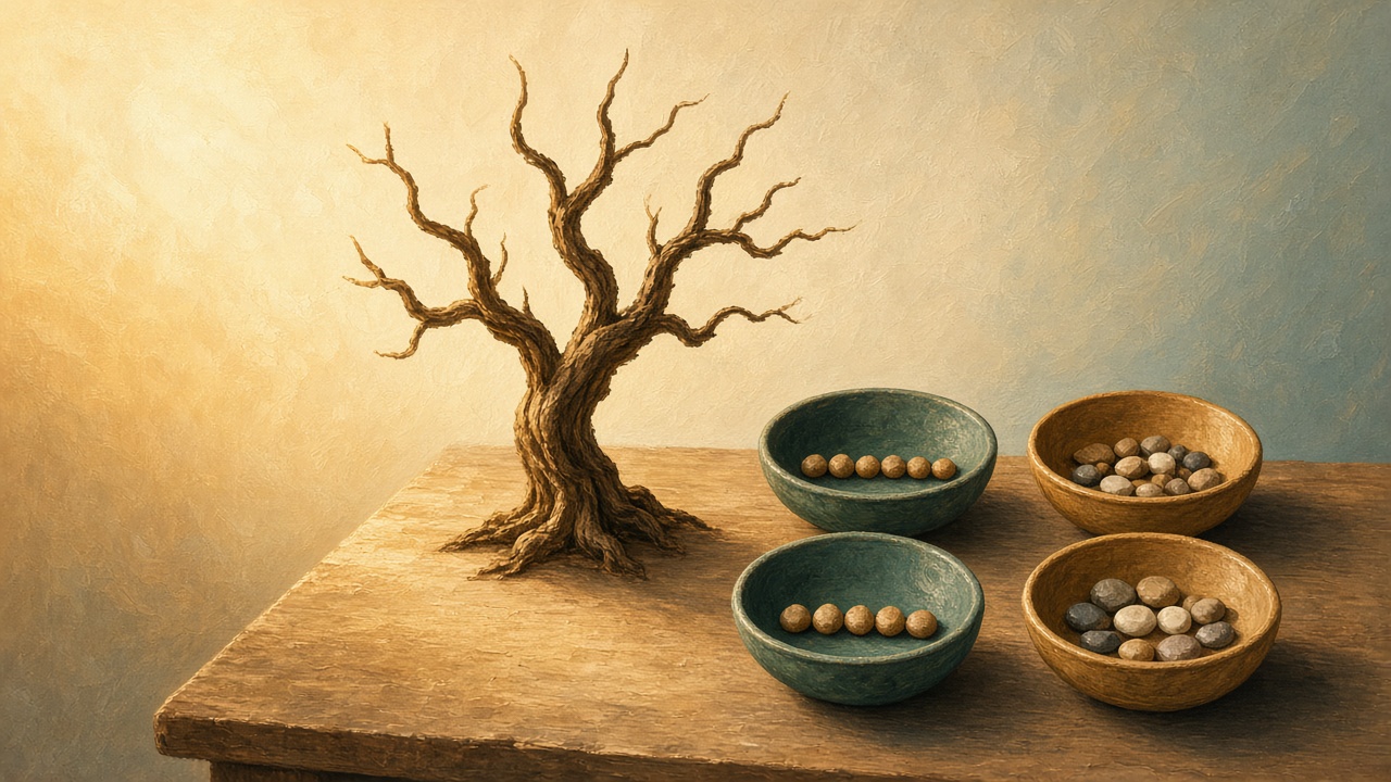 Árbol de conteo: orden y reposición eligen la fórmula.