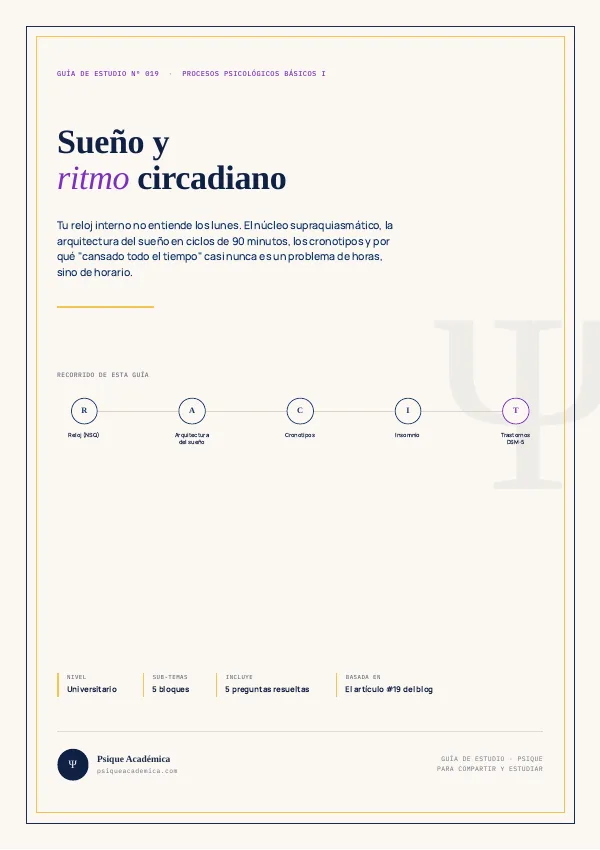 Portada de la Guía de Estudio: Sueño y Ritmo Circadiano